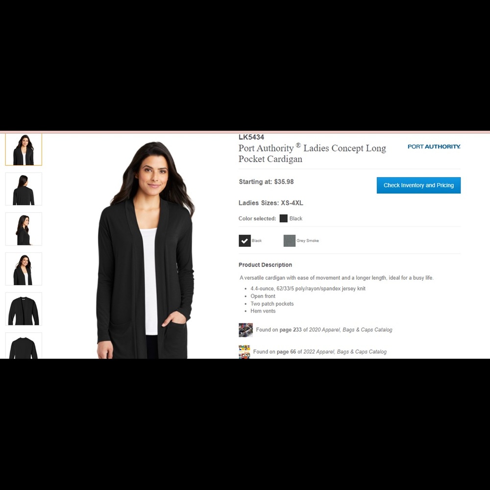 LK5434
Port Authority ® Ladies Concept Long Pocket Cardigan